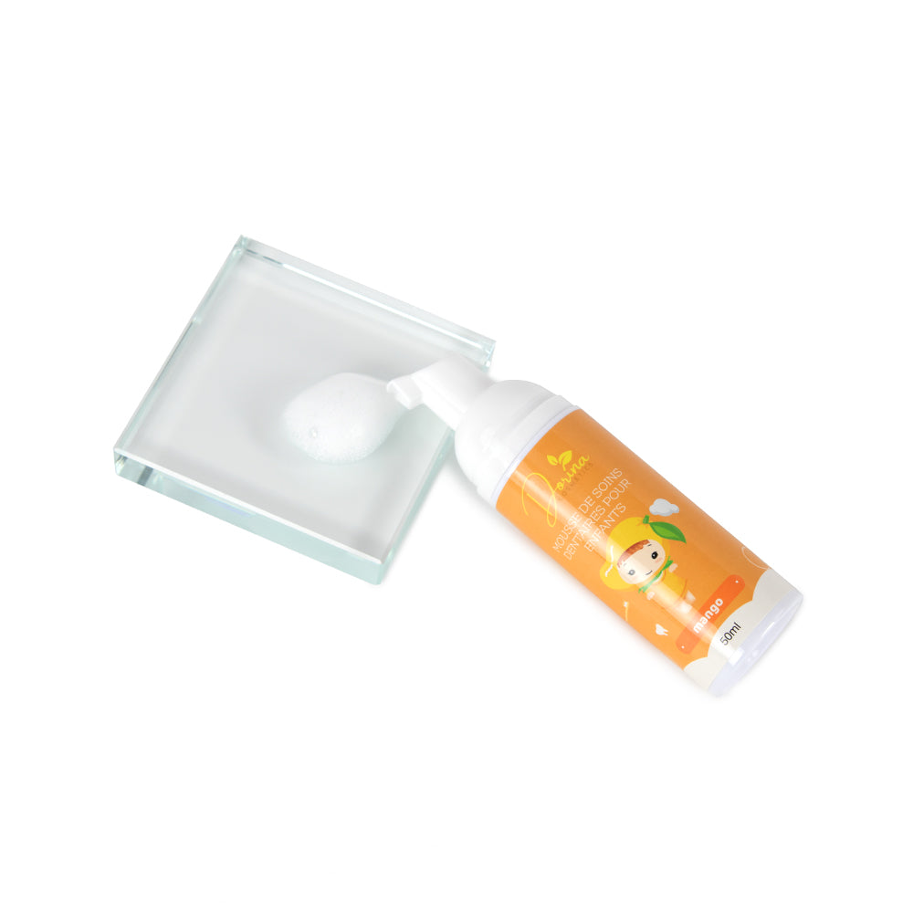 Mousse de dentifrice BIO aux fruits 🥭 pour enfants - BRILLADENT MANGUE 🥭
