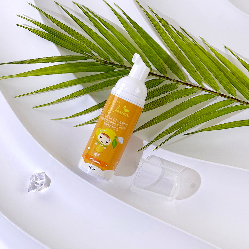 Mousse de dentifrice BIO aux fruits 🥭 pour enfants - BRILLADENT MANGUE 🥭