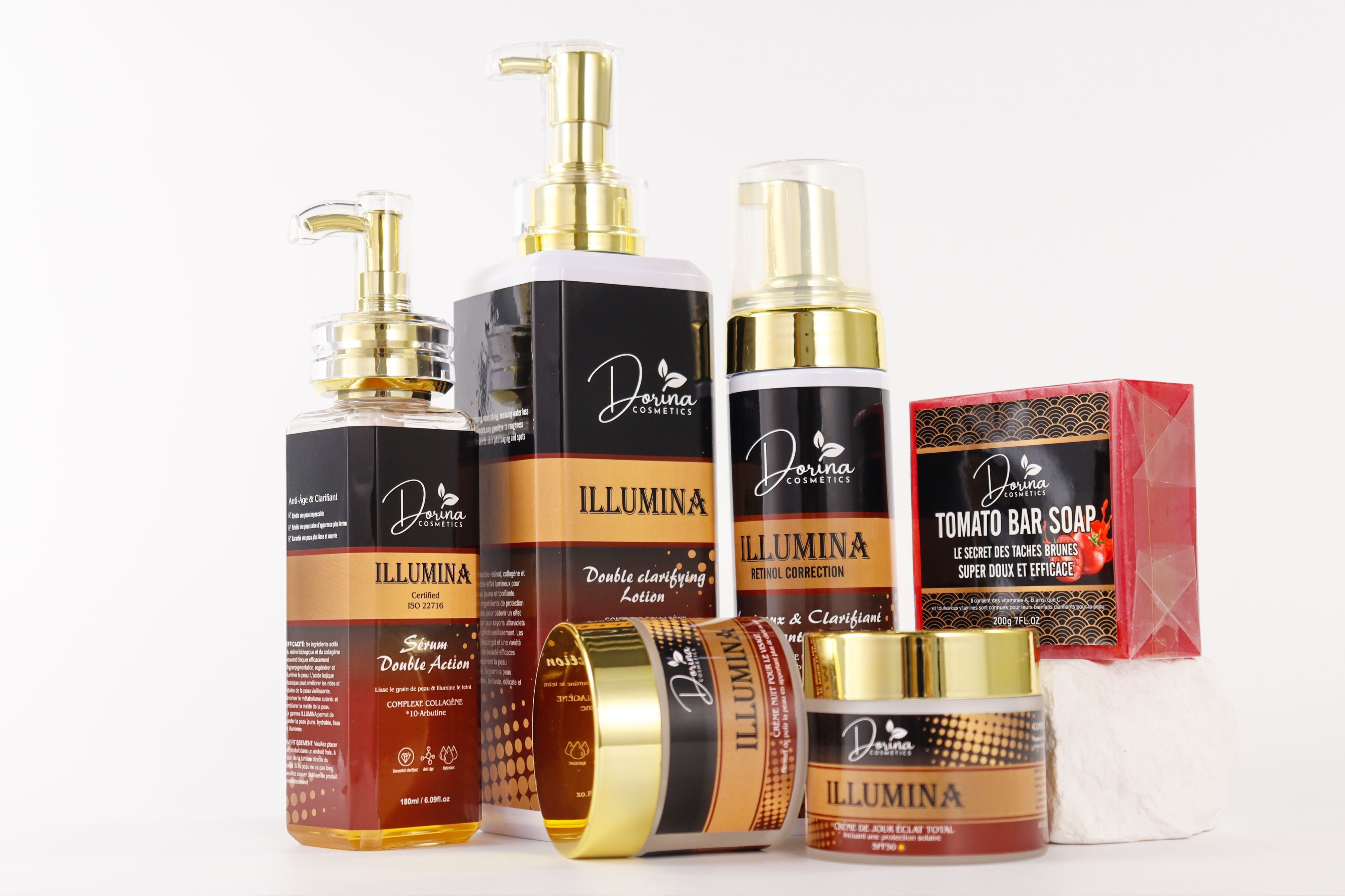 ILLUMINA soins complets certifiés, clarifiants et réparateurs pour les peaux matures
