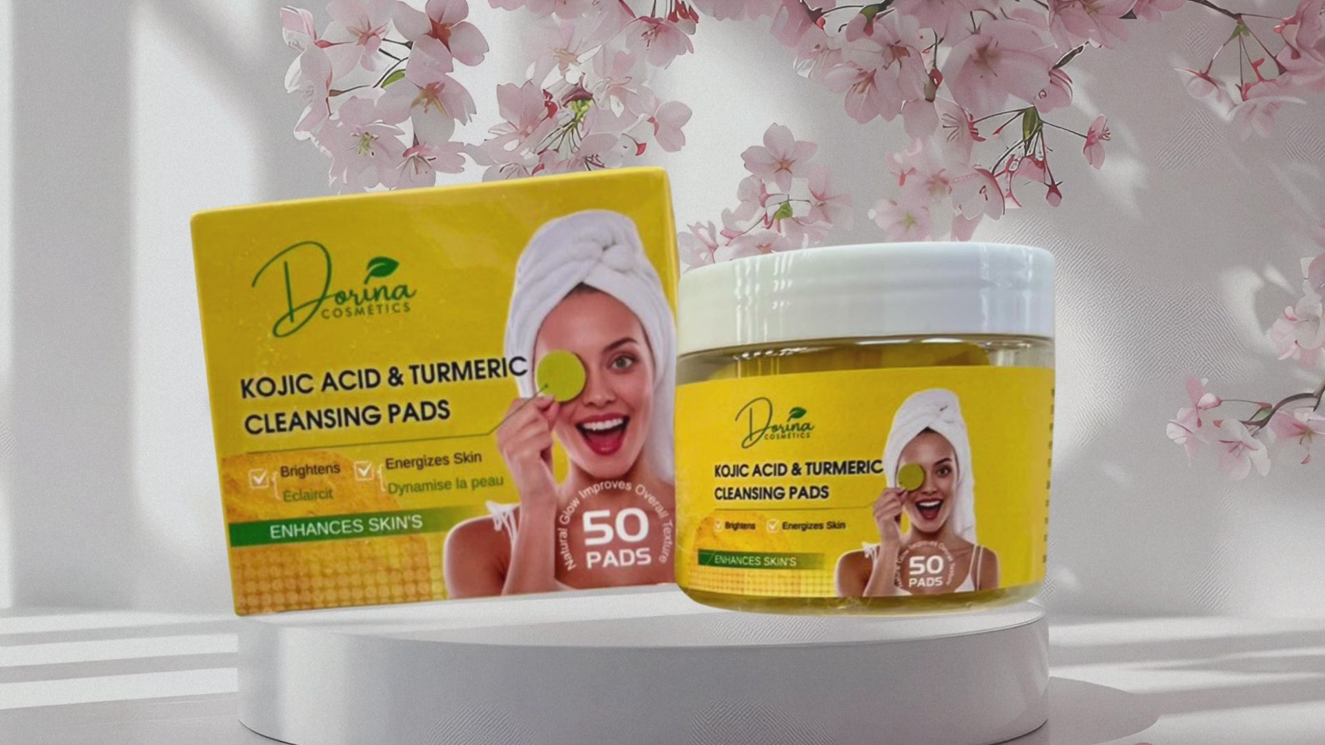 PADS Détoxifiants Visage Gingembre & Curcuma – Dorina Cosmetics